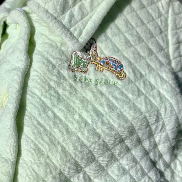 Childrens Place Pastel Lime Green Quilted Sweater2 - Picture 2 of 10